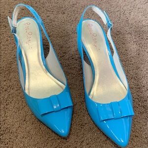 Lilly Pulitzer Blue Slingback Heels